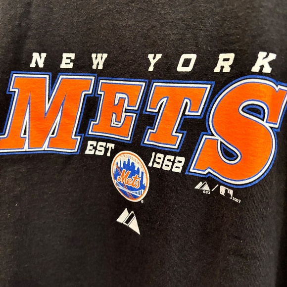 Majestic New York Mets MLB Est. 1962 Baseball Retro Graphic Tee T-Shirt Size L - Picture 8 of 11